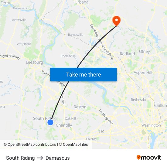 South Riding to Damascus map