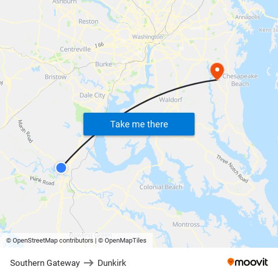 Southern Gateway to Dunkirk map