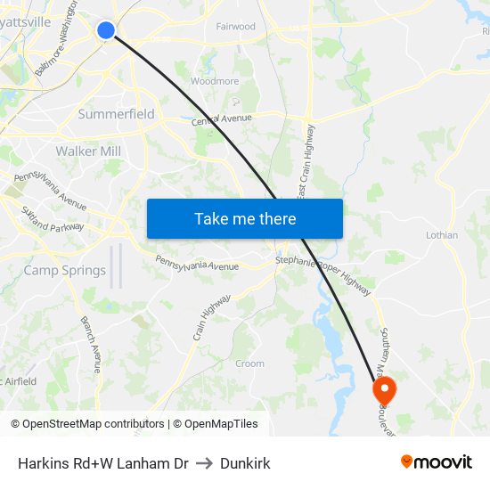 Harkins Rd+W Lanham Dr to Dunkirk map