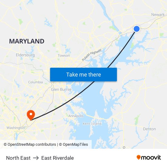 North East to East Riverdale map