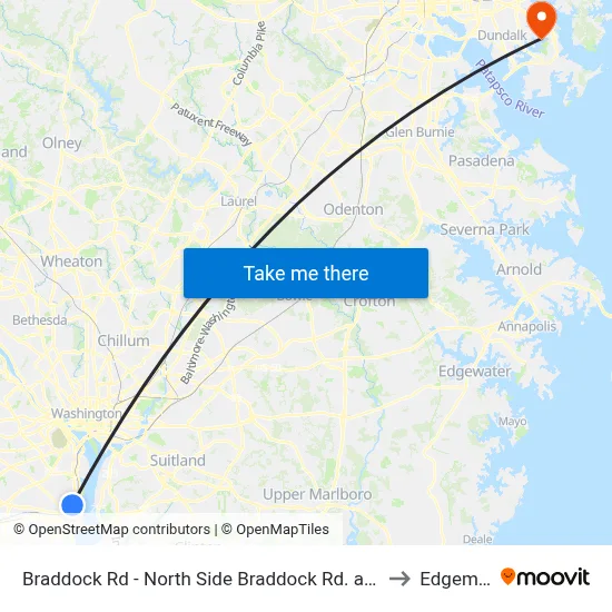 Braddock Rd - North Side Braddock Rd. at West St. to Edgemere map