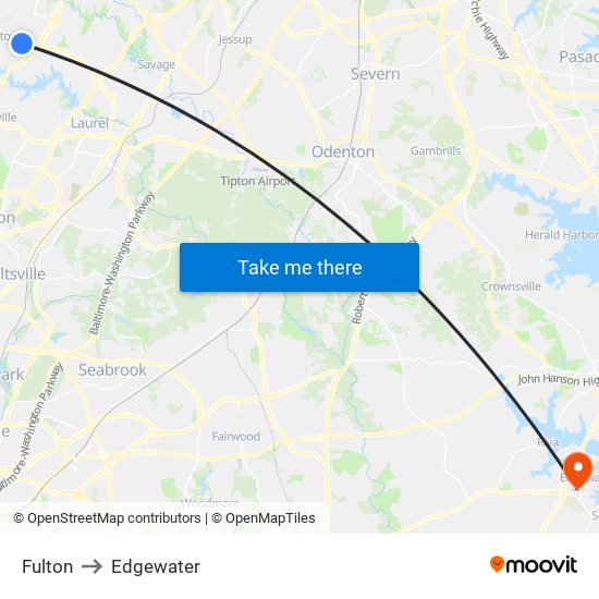 Fulton to Edgewater map
