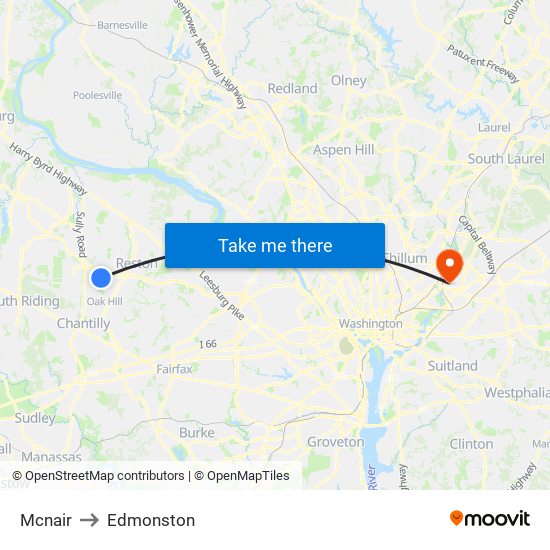 Mcnair to Edmonston map
