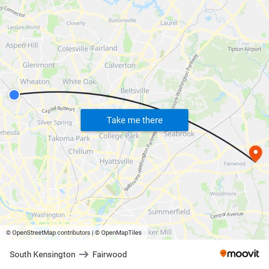 South Kensington to Fairwood map