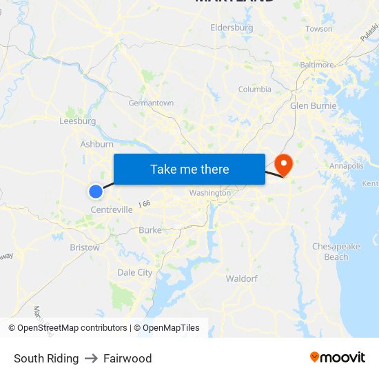 South Riding to Fairwood map