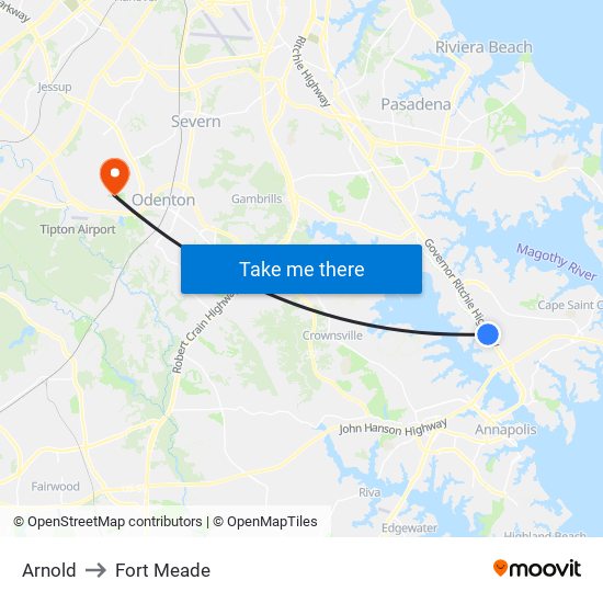 Arnold to Fort Meade map