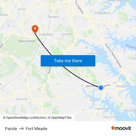 Fort Meade Maryland Map Parole To Fort Meade, Washington, D.c. - Baltimore, Md With Public  Transportation