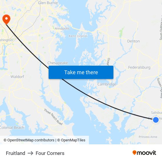 Fruitland to Four Corners map