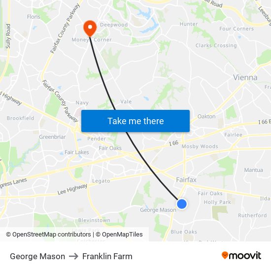 George Mason to Franklin Farm map