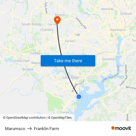 Marumsco to Franklin Farm map