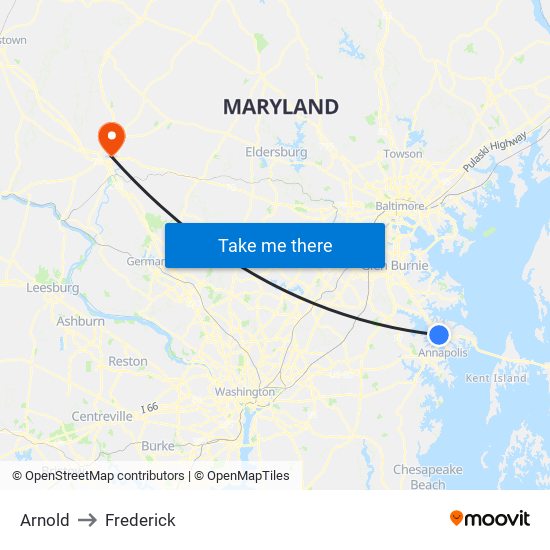 Arnold to Frederick map