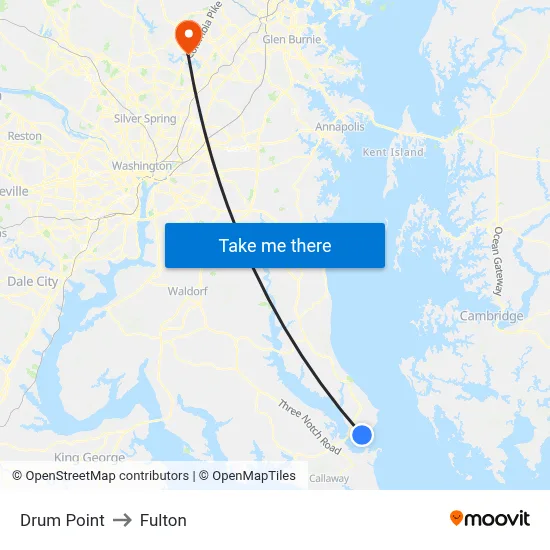Drum Point to Fulton map