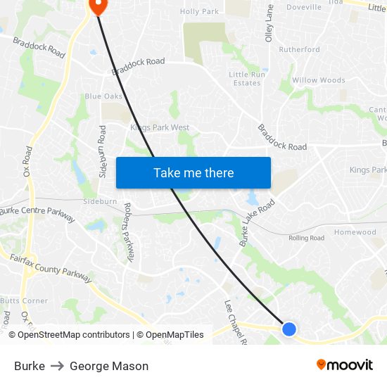 Burke to George Mason map