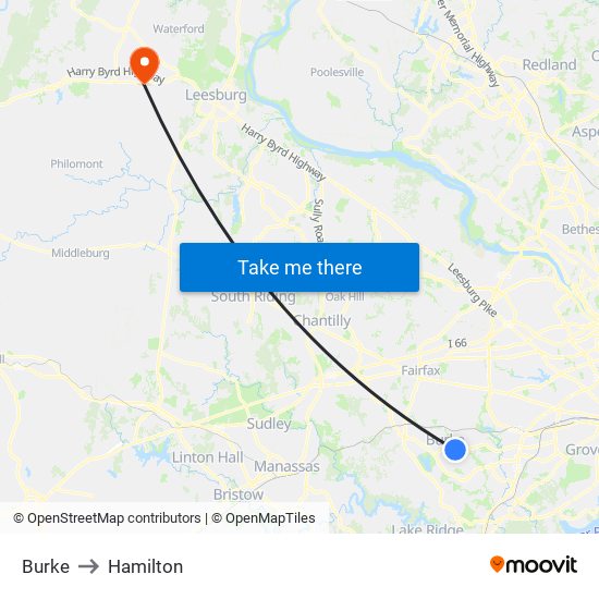 Burke to Hamilton map