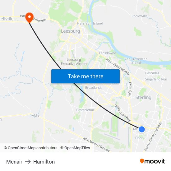 Mcnair to Hamilton map