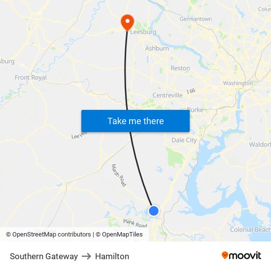 Southern Gateway to Hamilton map