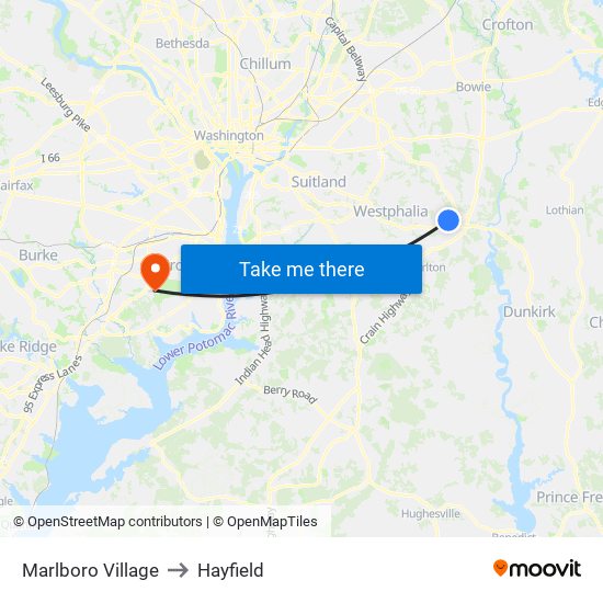 Marlboro Village to Hayfield map