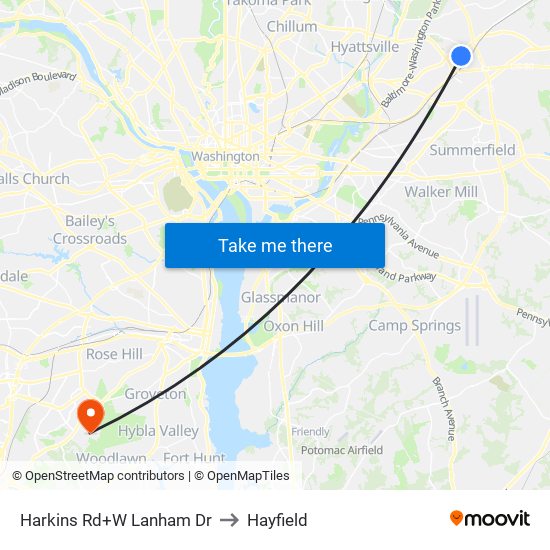 Harkins Rd+W Lanham Dr to Hayfield map