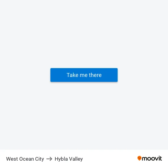West Ocean City to Hybla Valley map