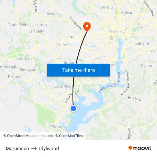 Marumsco to Idylwood map