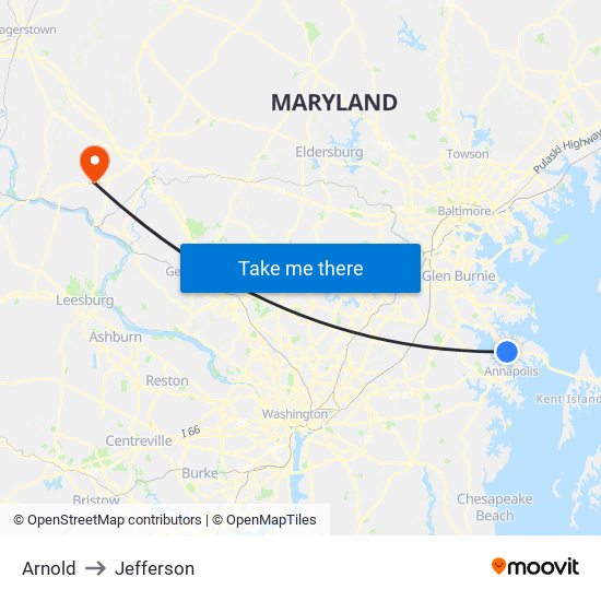 Arnold to Jefferson map