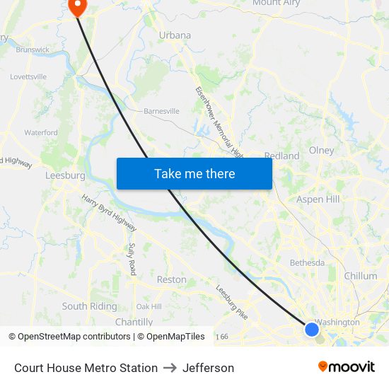 Court House Metro Station to Jefferson map