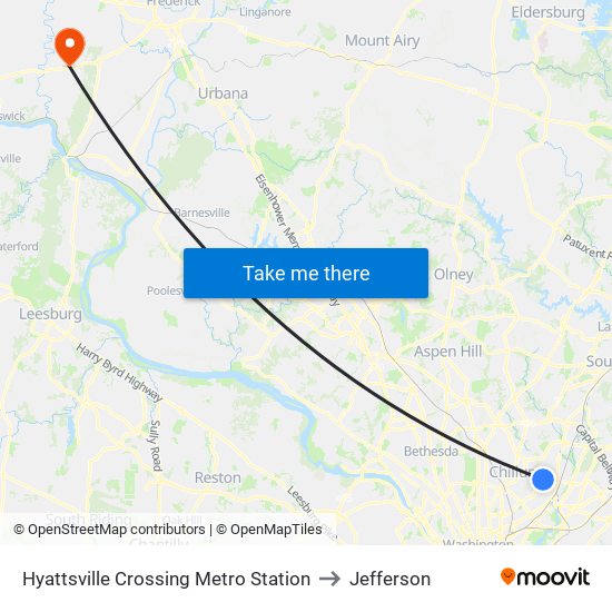 Hyattsville Crossing Metro Station to Jefferson map