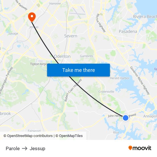 Parole to Jessup map