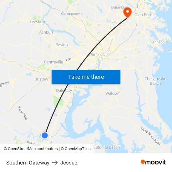 Southern Gateway to Jessup map