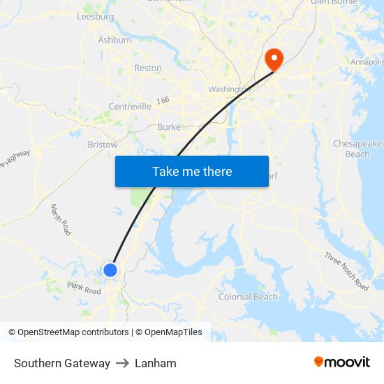 Southern Gateway to Lanham map