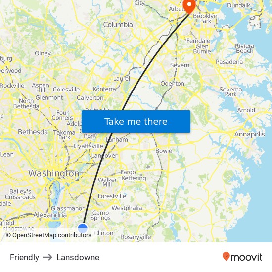 Friendly to Lansdowne map