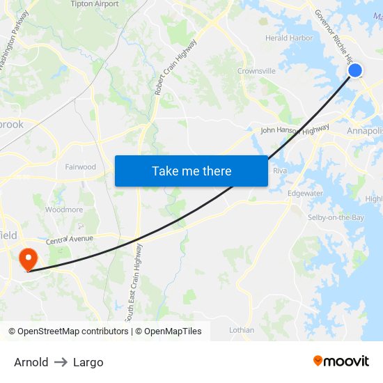 Arnold to Largo map