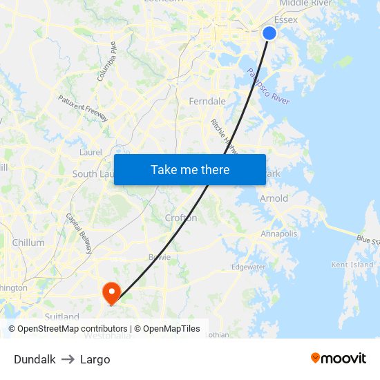 Dundalk to Largo map