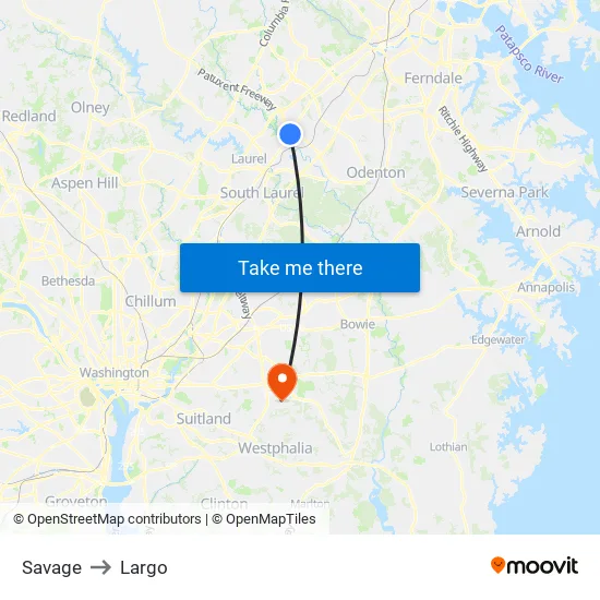 Savage to Largo map