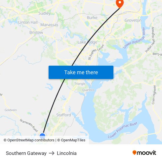 Southern Gateway to Lincolnia map