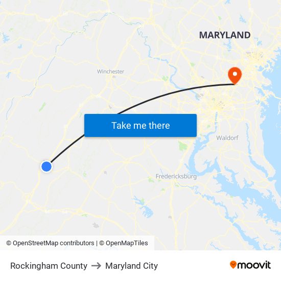 Rockingham County to Maryland City map