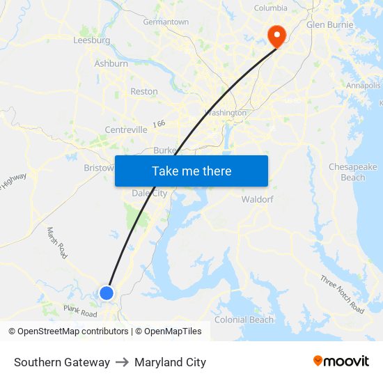 Southern Gateway to Maryland City map