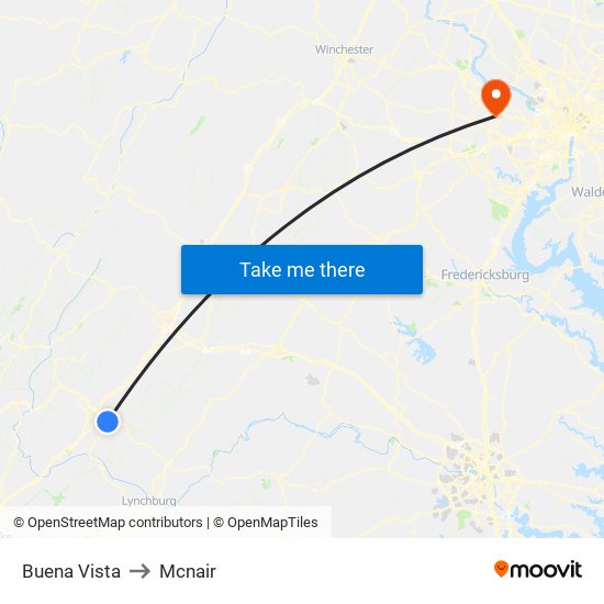 Buena Vista to Mcnair map