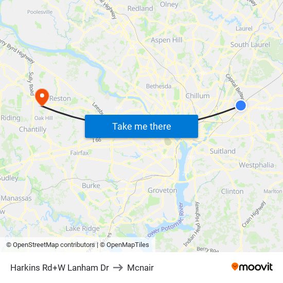 Harkins Rd+W Lanham Dr to Mcnair map