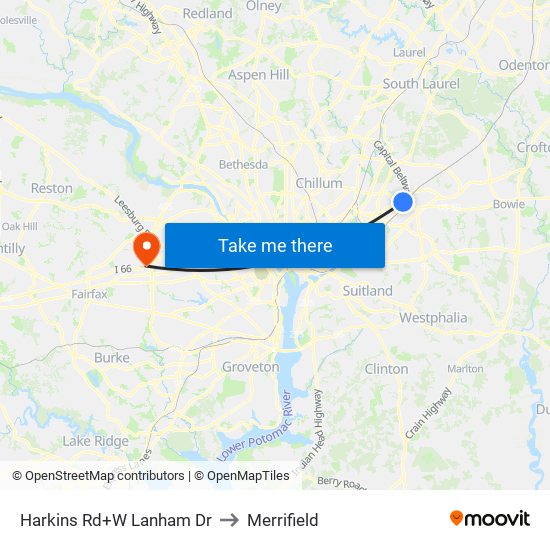 Harkins Rd+W Lanham Dr to Merrifield map