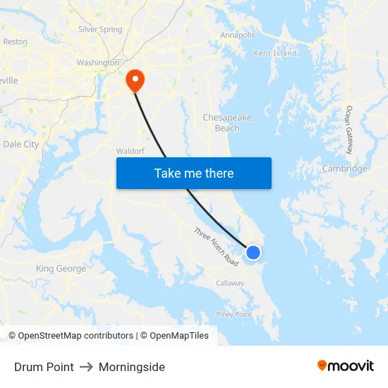 Drum Point to Morningside map