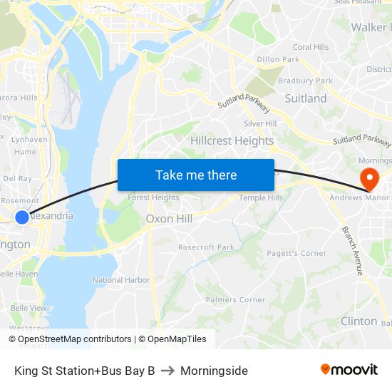 King Street-Old Town+Bay B to Morningside map