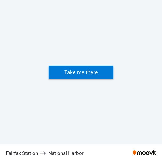 Fairfax Station to National Harbor map