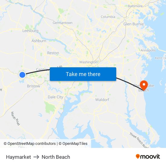 Haymarket to North Beach map