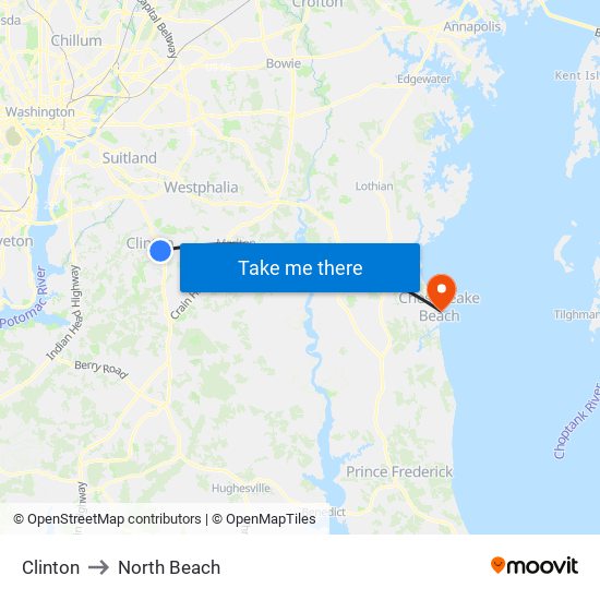 Clinton to North Beach map