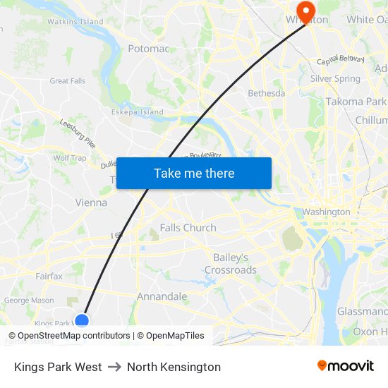 Kings Park West to North Kensington map
