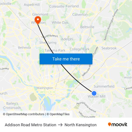 Addison Road Metro Station to North Kensington map