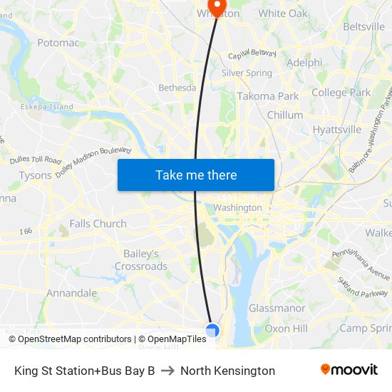 King St Station+Bus Bay B to North Kensington map