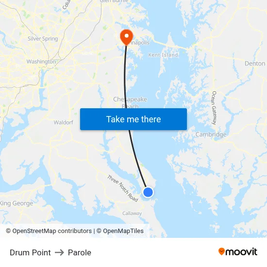Drum Point to Parole map