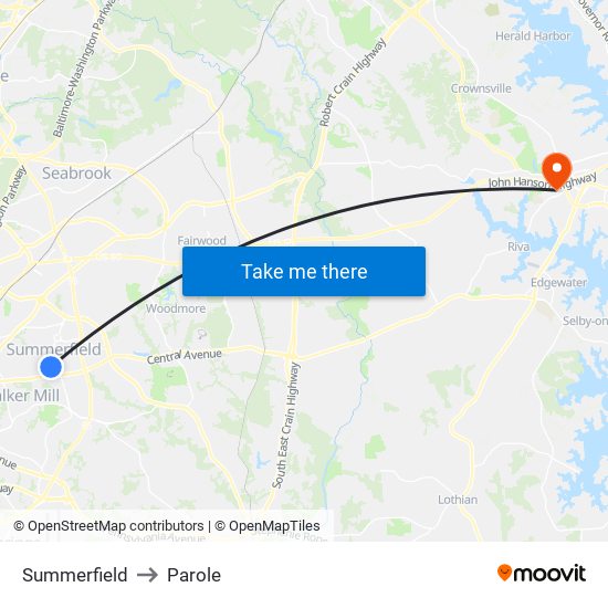 Summerfield to Parole map